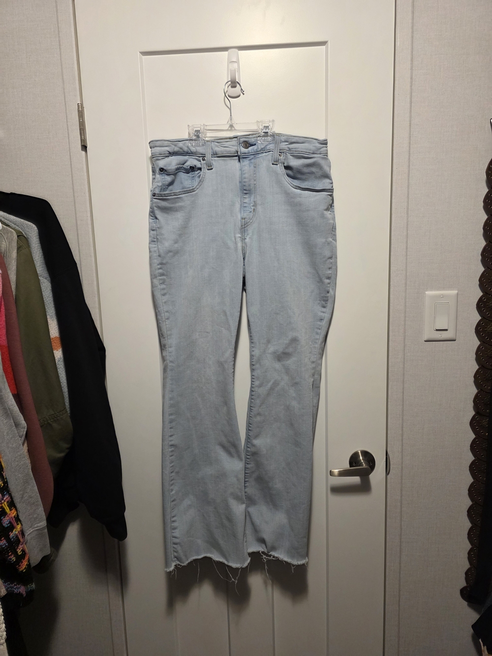 Wide Leg Light Blue Jeans for Women - Casual High-Rise Style